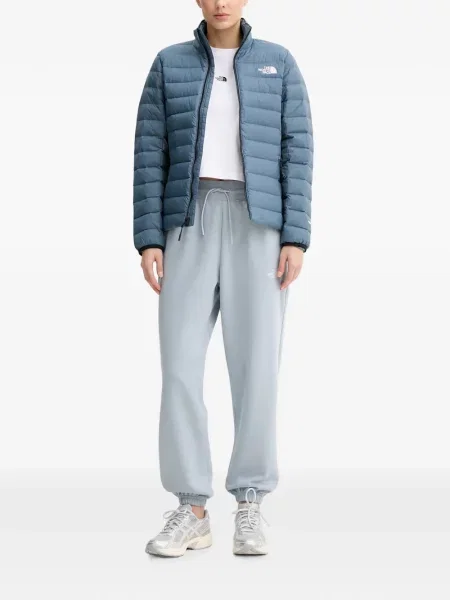 Pantaloni The North Face cu broderie alergare cu cordon gri