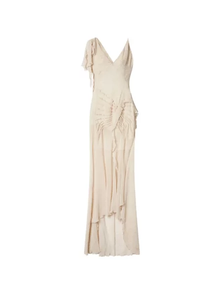 Rochie midi Isabel Marant cu volane asimetrică până la genunchi
