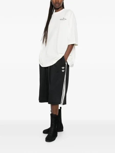 Pantaloni scurți Adidas cu autograf plasă negru