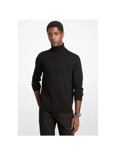 Sweter z golfem Michael Kors wełniany do golfa czarny