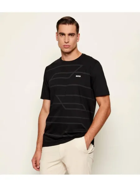 BOSS GREEN Tricou TS_Pattern GOC negru
