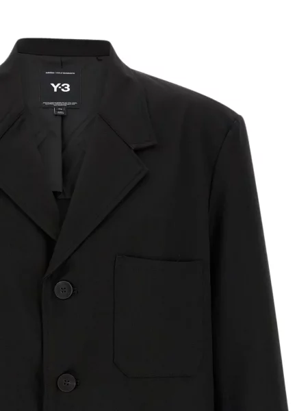 Palton Y-3 de lână negru