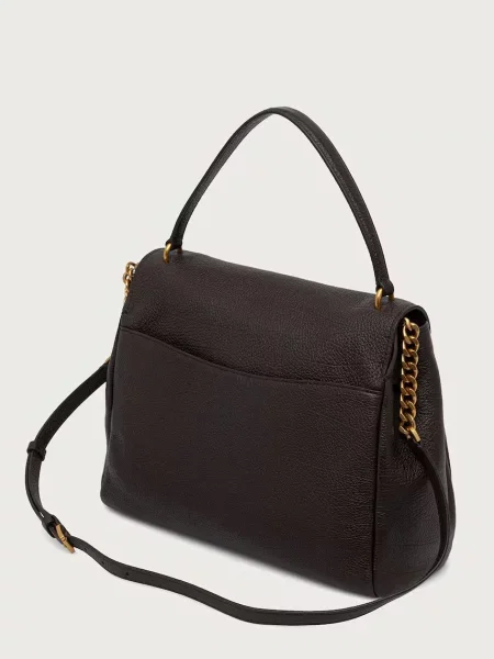 MICHAEL Michael Kors torebka skórzana HAMILTON MODERNE brązowa