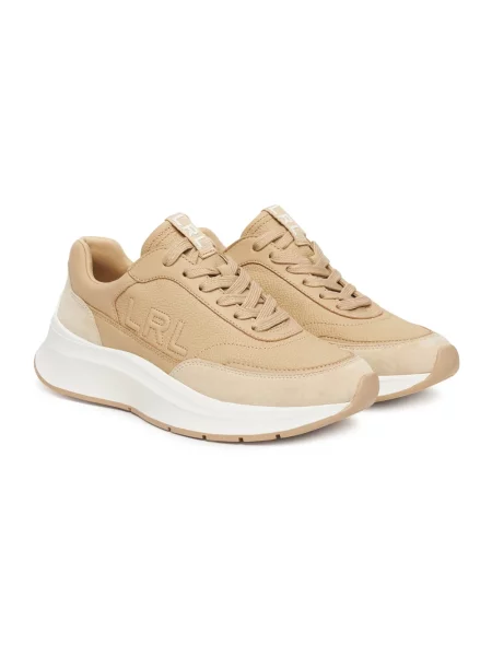 Sneakersy Ralph Lauren skórzane beżowe