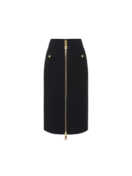 Spódnica midi Elisabetta Franchi do kolan czarna