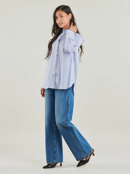 Cămașă Tommy Hilfiger din poplin albastru