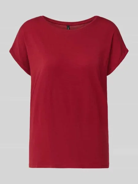 T-shirt o kroju krój regular fit z mieszanki lyocellu model AVA' Vero Moda czerwona