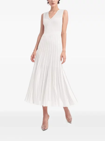 Rochie midi Gemy Maalouf cu motiv cu inimi alb