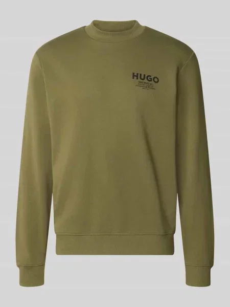 HUGO Blue bluza Nespon oliwkowa