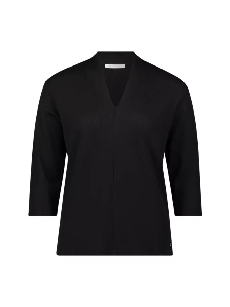 Top Betty & Co z dekoltem w serek czarny