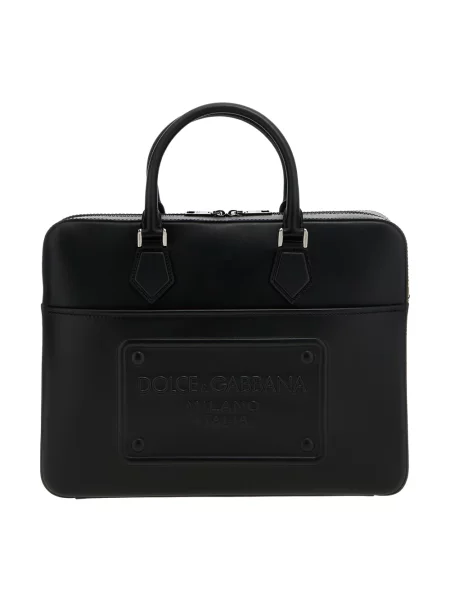 Teczka Dolce And Gabbana skórzana czarna