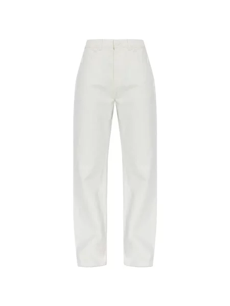 Blugi drepți Ami Paris alb