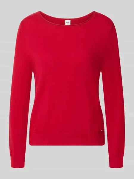 Sweter krój regular fit z mieszanki żywej wełny i kaszmiru model Lisa' Brax czerwony