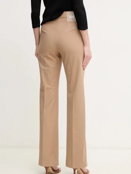 MM spodnie proste high waist beżowy