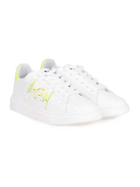 Sneakersy Msgm skórzane białe
