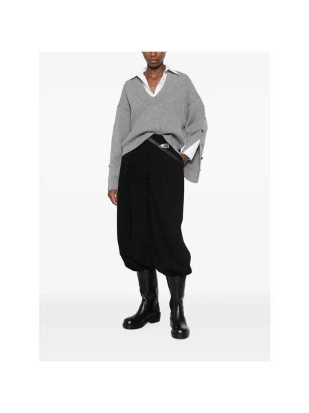 Sweter Sportmax wełniany szary
