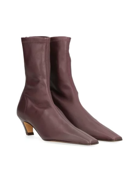 Buty do kostki Khaite skórzane czerwone