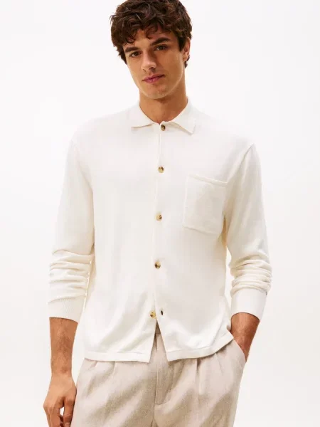 Tommy Hilfiger kardigan Mężczyźni jednolity S biały