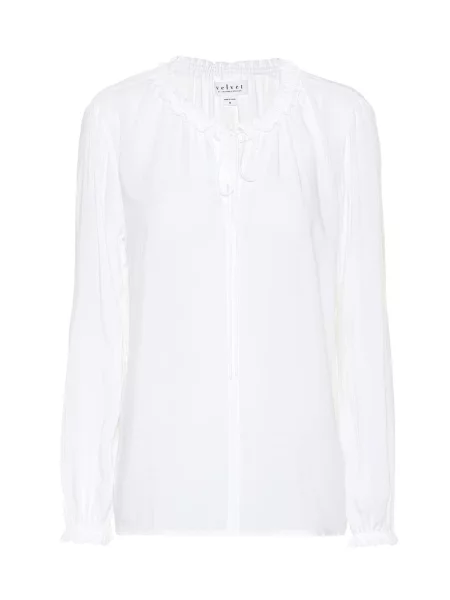 Top Velvet de catifea alb