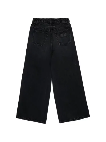 Szerokie jeansy dziecięce Mm6 Maison Margiela czarne