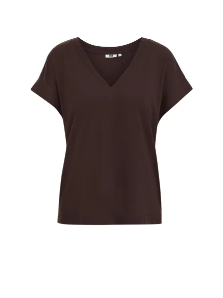 WE Fashion Tricou închis maro