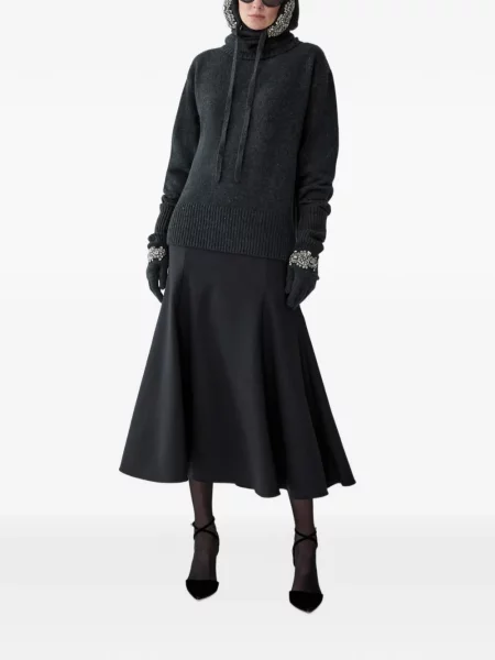Fustă midi Carolina Herrera gri