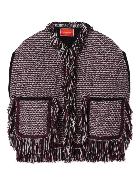 Kurtka La Doublej z frędzli czarna