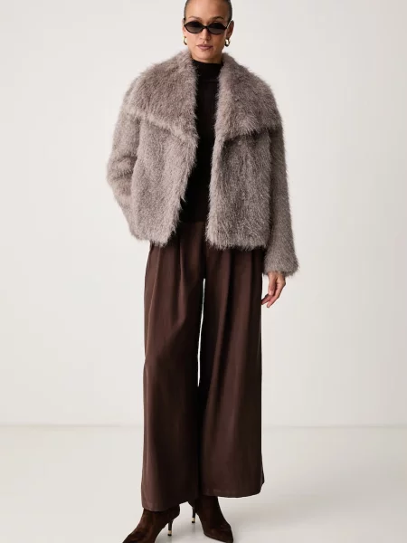 Calvin Klein półgolf wełniany brązowy
