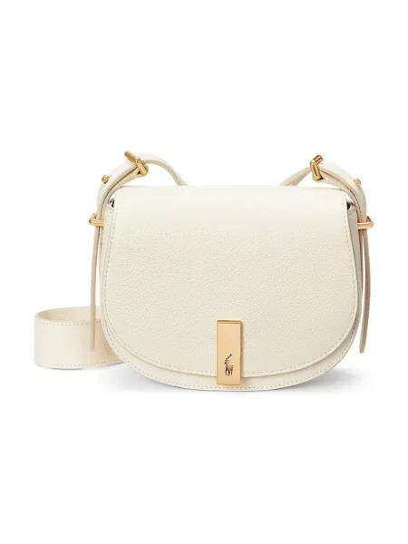 Polo Ralph Lauren torebka skórzana biały beżowa