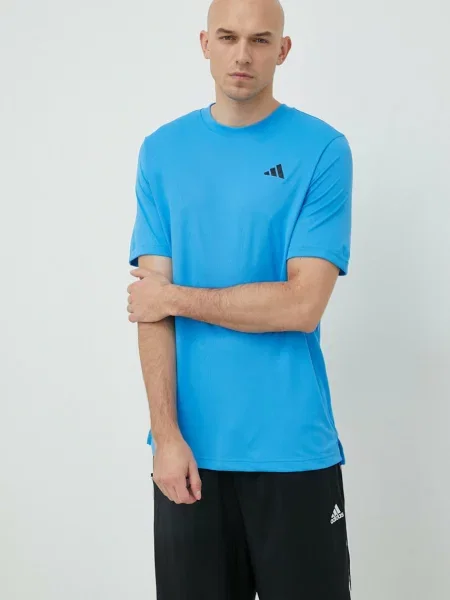 Adidas Performance t-shirt treningowy Club gładki niebieski