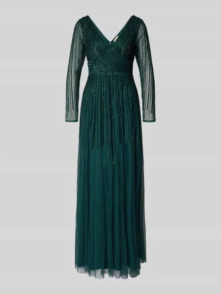 Sukienka wieczorowa z dekoltem w serek Lace & Beads