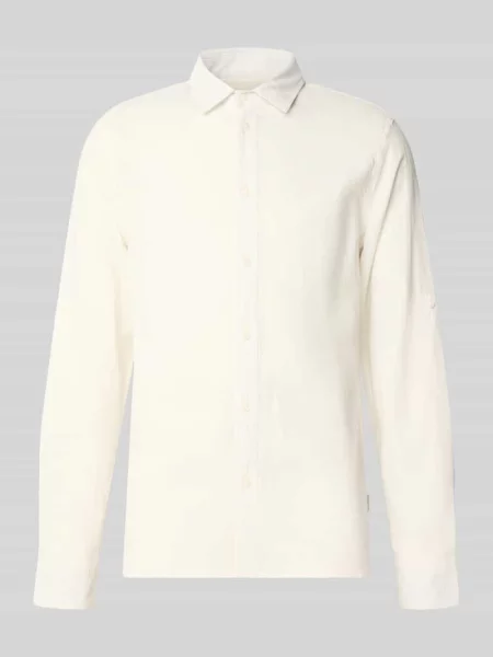 Koszula casualowa o kroju regular fit z kołnierzykiem typu kent model ABAN' Blend biała