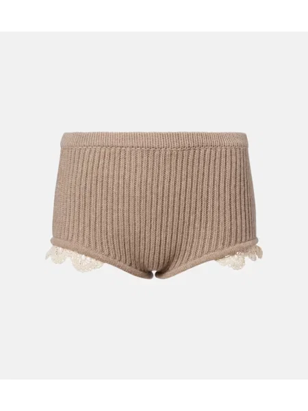 Kratke hlače Magda Butrym iz kašmirja bež