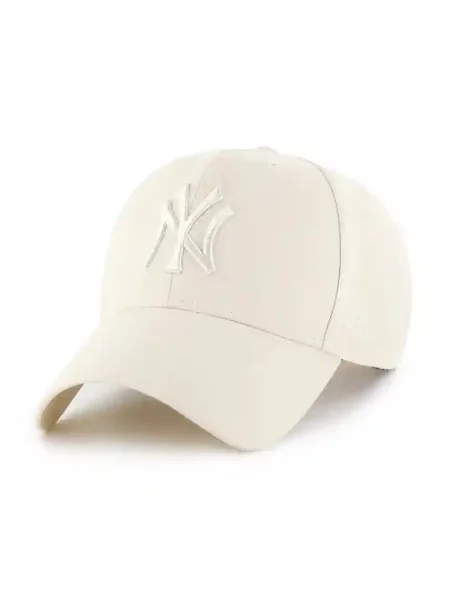 Шапка с козирка с вълна 47 brand MLB New York Yankees бежово