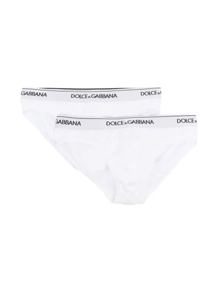 Majtki Dolce And Gabbana z logo białe