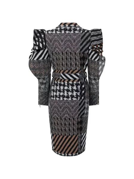 Palton Moschino cu volane negru