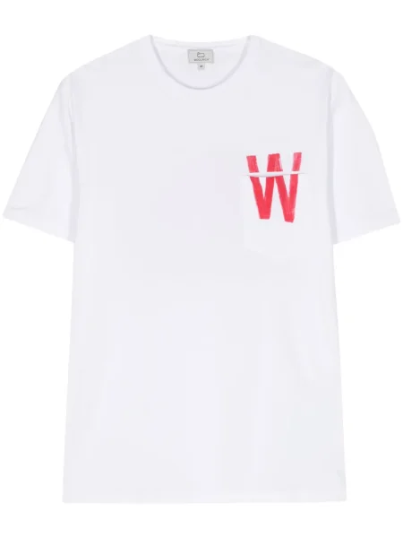 Póló Woolrich nyomtatás fehér