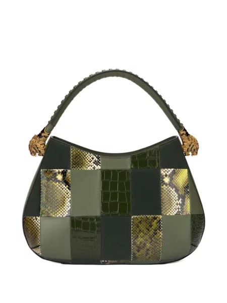 Geantă shopper Roberto Cavalli verde