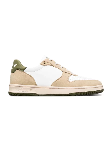 Clae Malone Vegan Vanilla White Olive Mężczyźni Buty sportowe Clae Size: biały