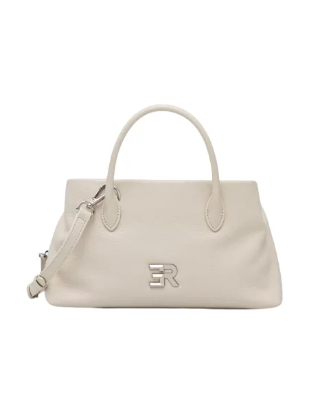 ERMANNO Firenze Torebka crossbody z imitacji skóry beżowa
