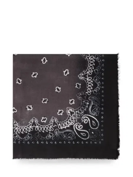 Fular Destin cu model paisley negru
