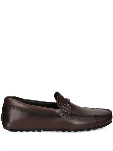 Pantofi loafer Boss din piele maro