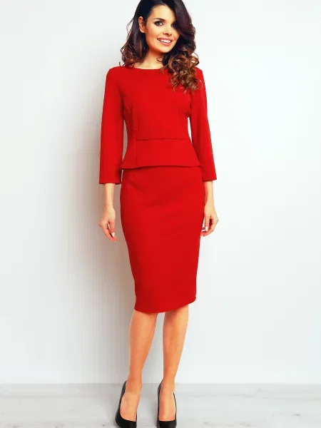 Spódnica midi Infinite You czerwona