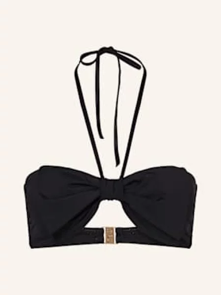 Seafolly Góra Od Bikini Bandeau Beau Bow schwarz czarny
