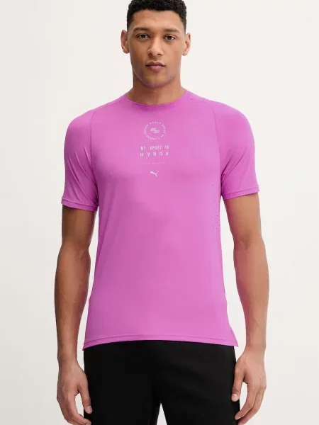 Puma tricou de antrenament bărbătesc Dryelite HYROX violet