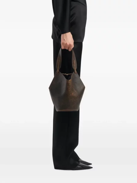Τσάντα shopper Khaite καφέ