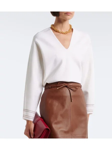 Pulover Max Mara de lână alb