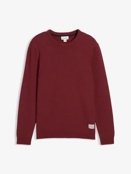 Sweter z cienkiej dzianiny regular fit czerwony
