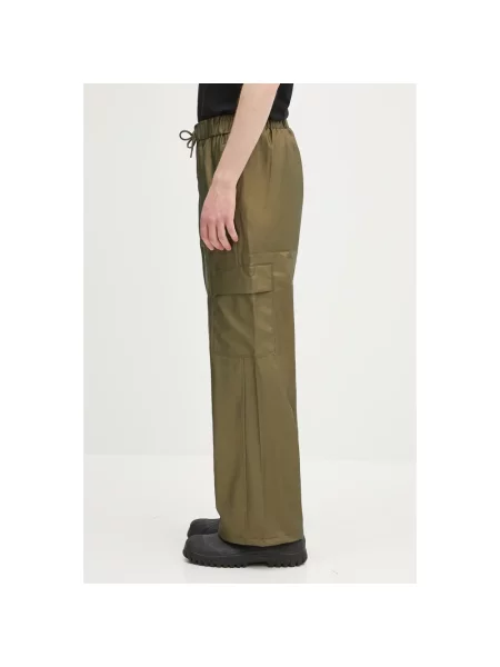 Rains spodnie Cargo Rain Pants Wide W3 proste zielony