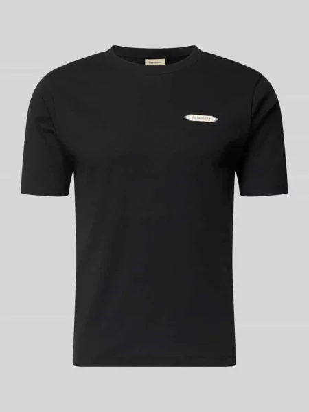 T-shirt o kroju slim fit z elastycznej mieszanki bawełny model L’ATELIER' Reternity czarna